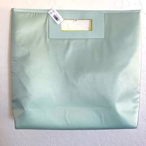 Clinique Sage Green Fabric Large Tote NWT